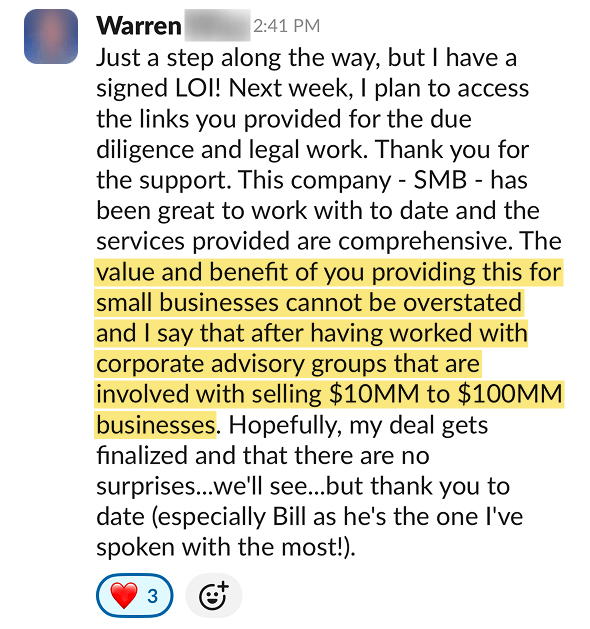 Warren testimonial