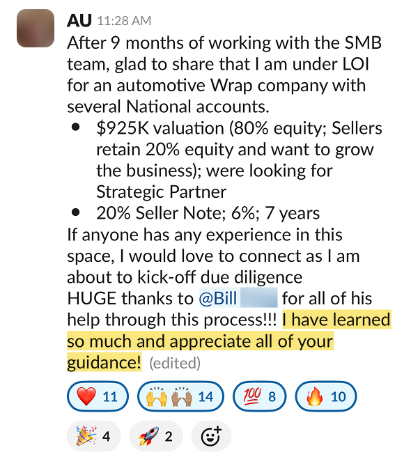 AU testimonial