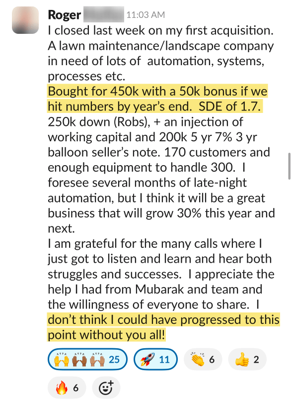 Roger testimonial